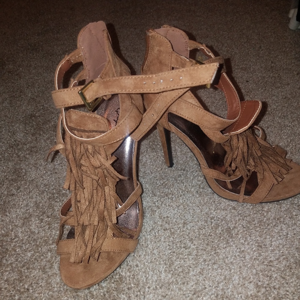 Qupid fringe heels
